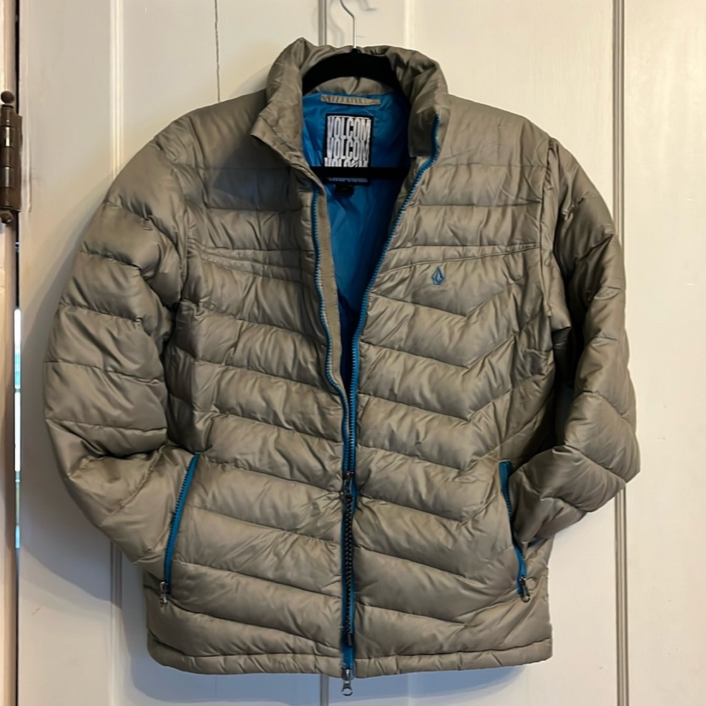 Volcom Puff Puff Give Too - Men’s Small taupe/Grey and Turquoise - new $200